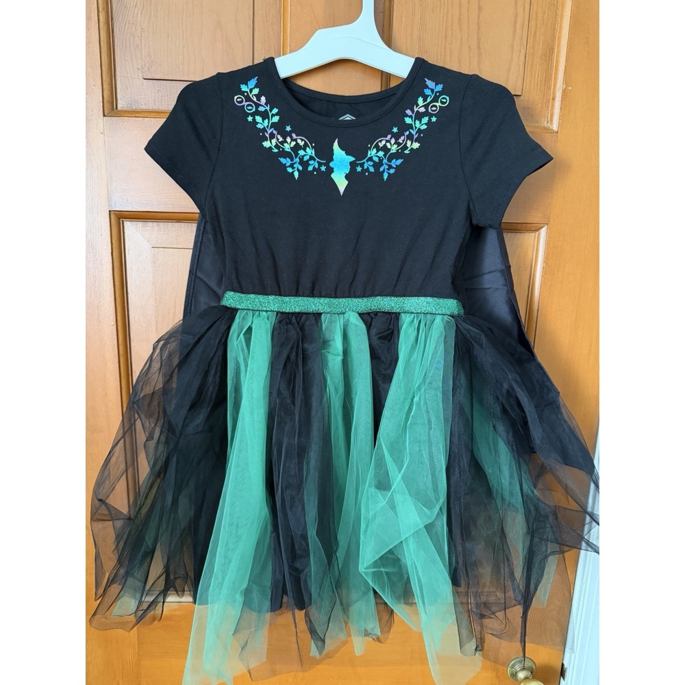 Girls' Wicked Elphaba Green Tulle Dress With Cape Medium NWT Halloween Outfit